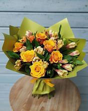 Букет цветов из:  Альстромерии и Розы в Заболотовке
