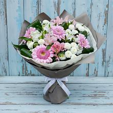 Букет цветов из:  Герберы, Альстромерии и Хризантемы в Заболотовке