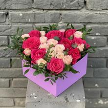 Цветочная композиция из Розы в коробке #REPLACE_PRED# Заболотовке