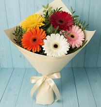 Букет цветов из:  Герберы #REPLACE_PRED# Заболотовке