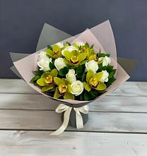 Букет цветов из:  Орхидеи и Розы в Заболотовке