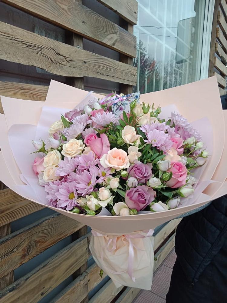 Букет цветов из: Розы и Хризантемы в Заболотовке