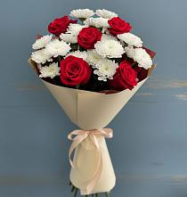 Букет цветов из:  Розы и Хризантемы в Заболотовке