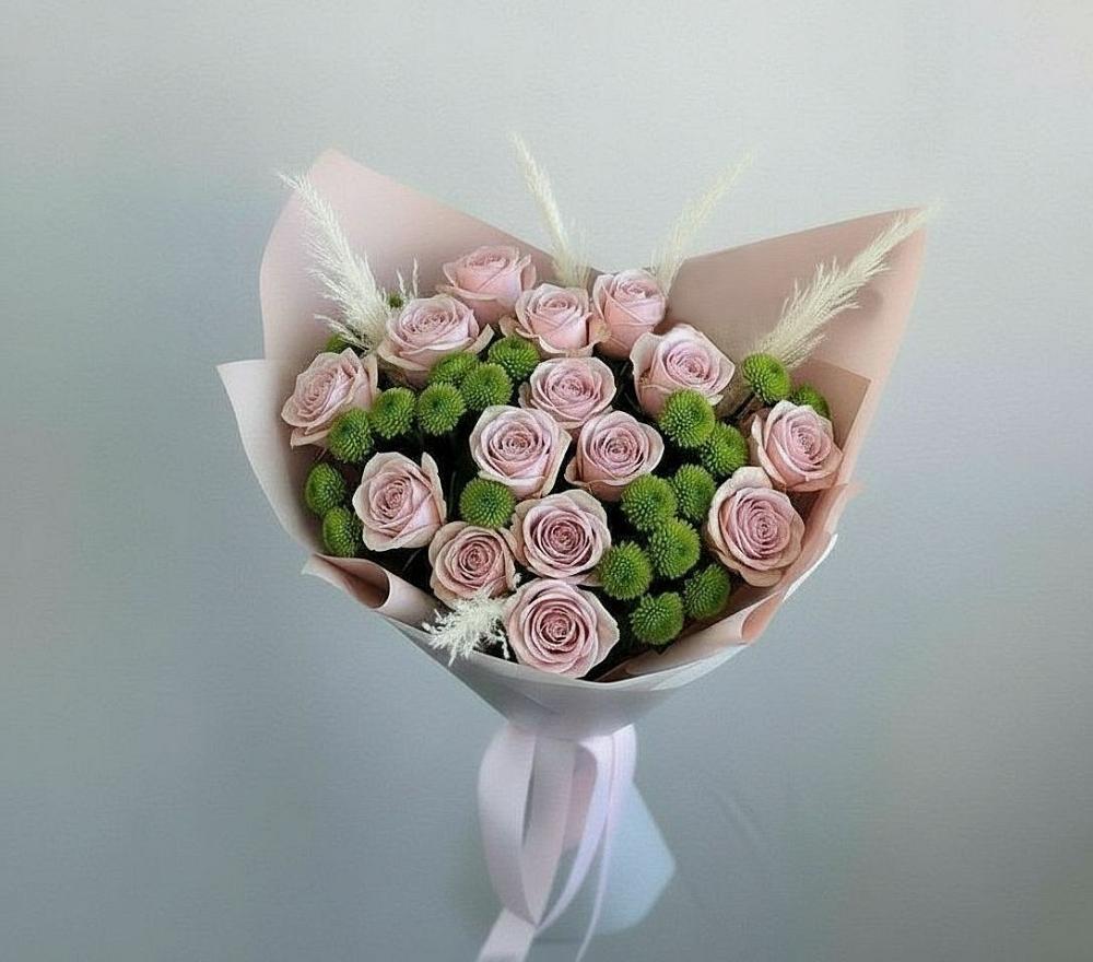 Букет цветов из: Розы и Хризантемы в Заболотовке