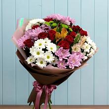 Букет цветов из:  Розы, Хризантемы и Альстромерии в Заболотовке