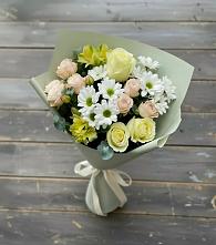 Букет цветов из:  Альстромерии, Розы и Хризантемы #REPLACE_PRED# Заболотовке