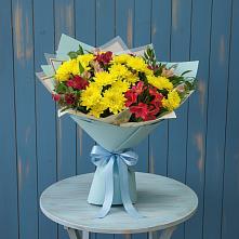 Букет цветов из:  Альстромерии и Хризантемы в Заболотовке